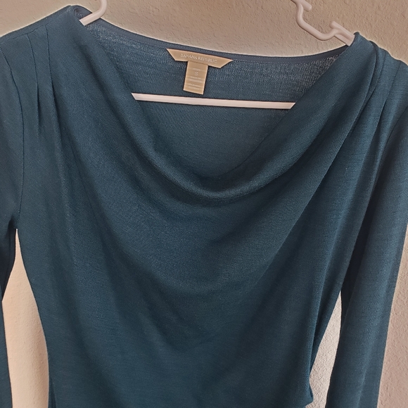 Banana Republic Long Sleeve Cowl Neck Wool Dress Sz S Petite - Picture 4 of 6